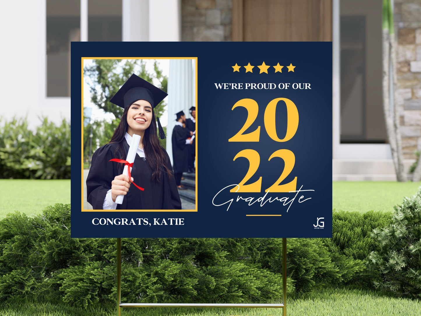 GRADUATION YARD SIGN - BLUE