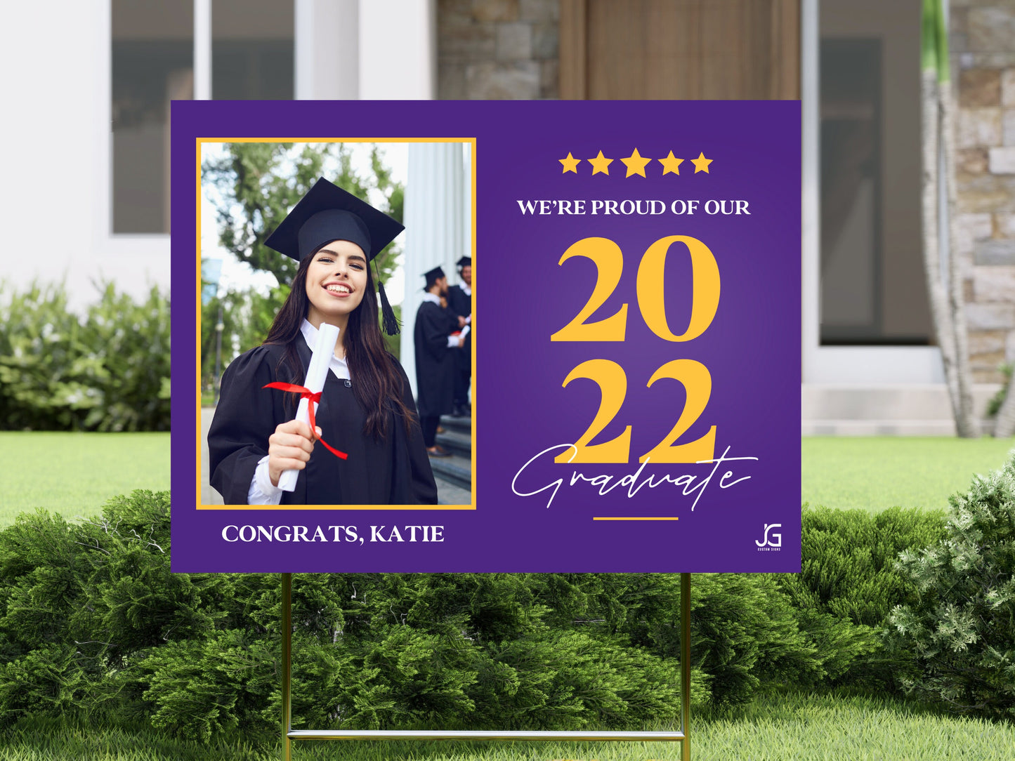 GRADUATION LAWN SIGN - PURPLE