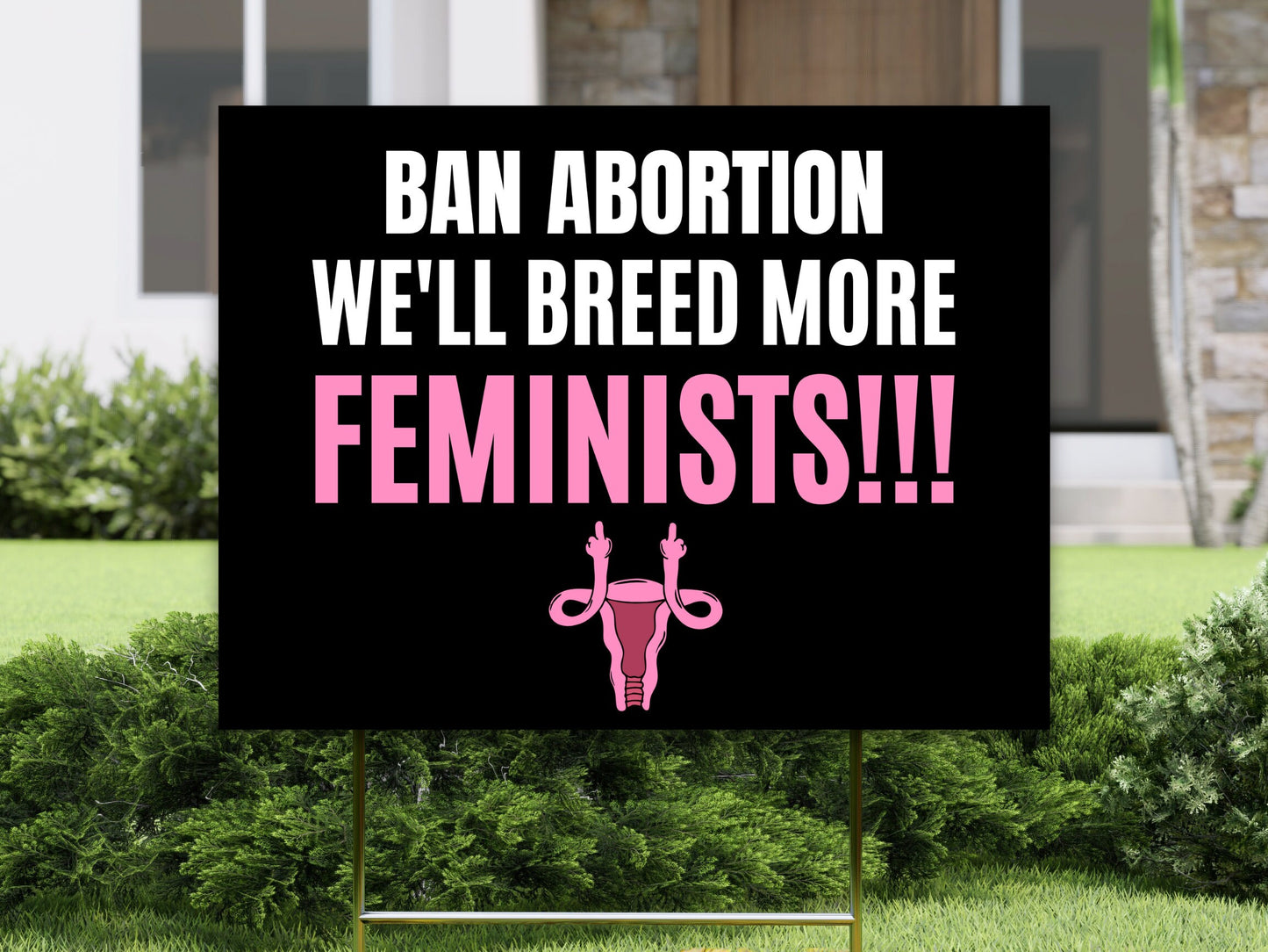 RODE vs. WADE PROTEST SIGN, WOMEN'S RIGHTS